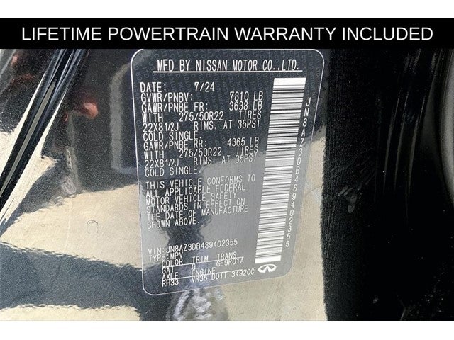 2025 INFINITI QX80 SENSORY