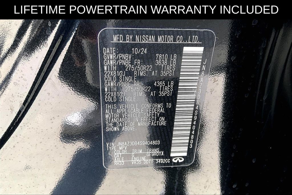 2025 INFINITI QX80 SENSORY