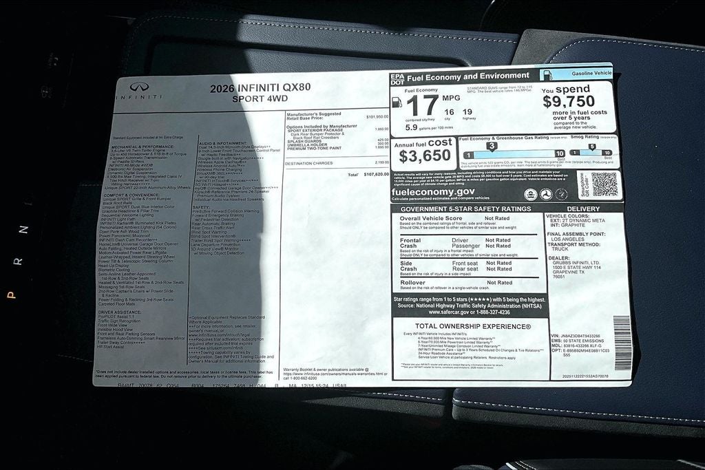 2026 INFINITI QX80 SPORT
