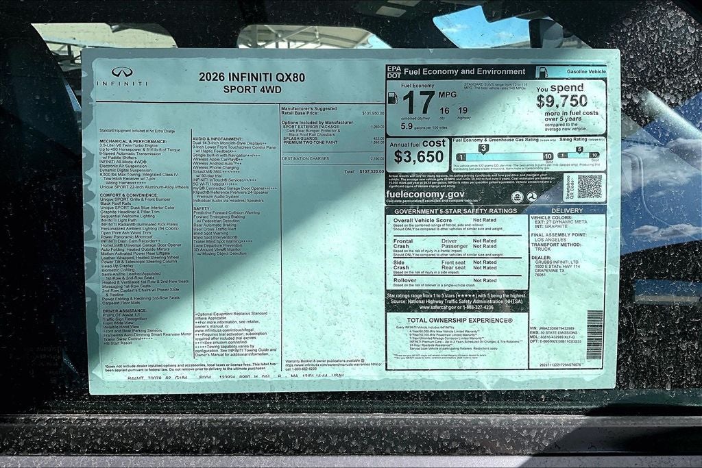 2026 INFINITI QX80 SPORT