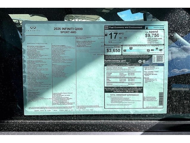 2026 INFINITI QX80 SPORT