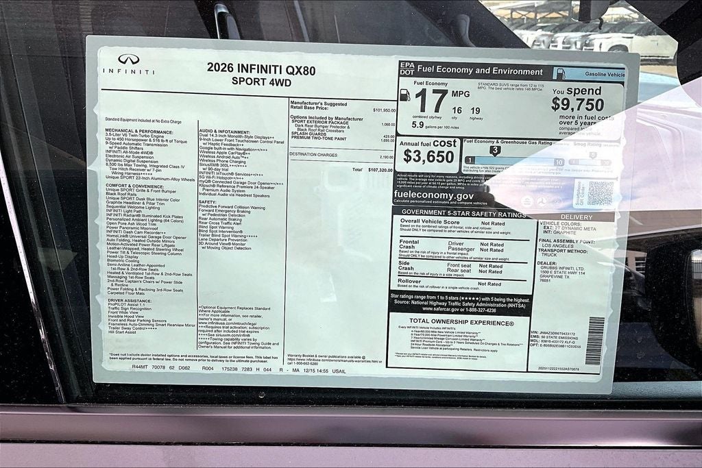 2026 INFINITI QX80 SPORT