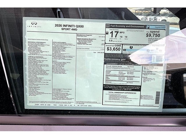 2026 INFINITI QX80 SPORT