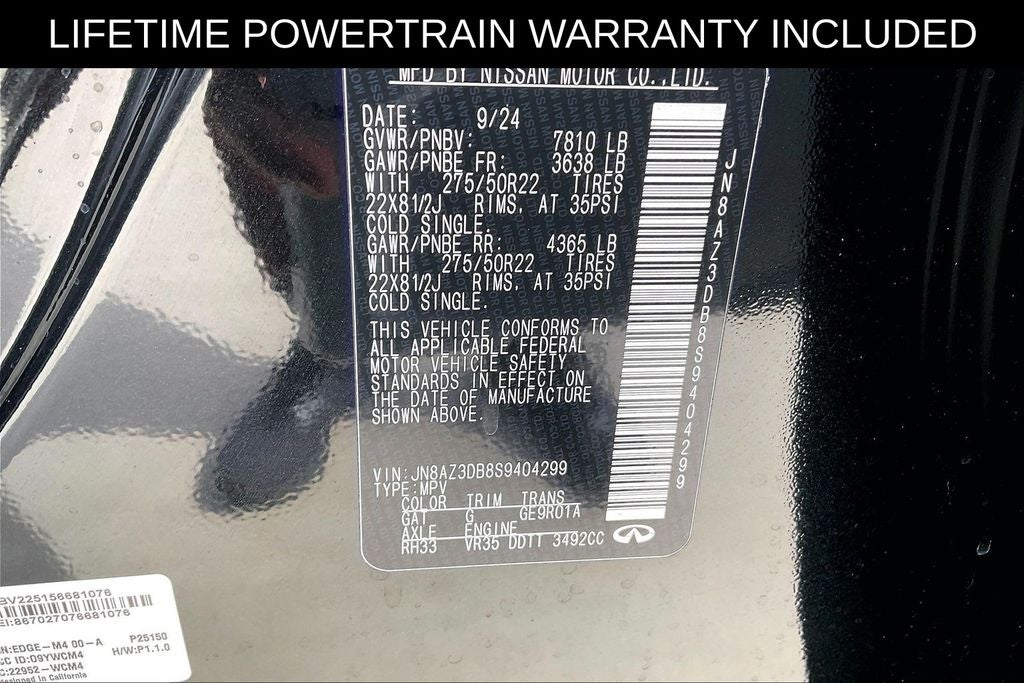 2025 INFINITI QX80 SENSORY