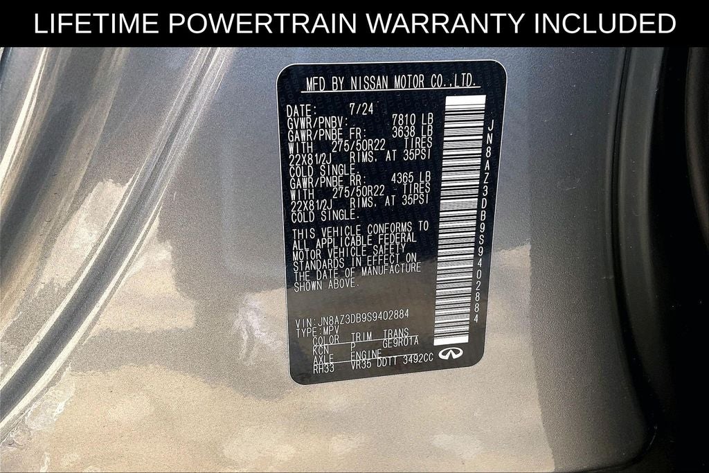 2025 INFINITI QX80 SENSORY