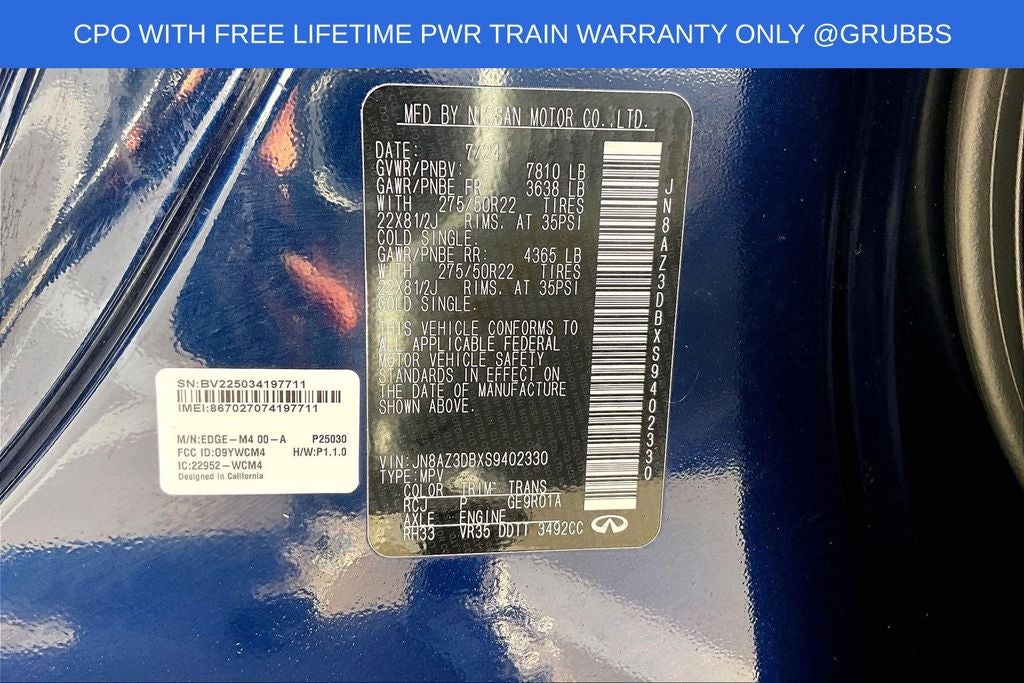 2025 INFINITI QX80 SENSORY