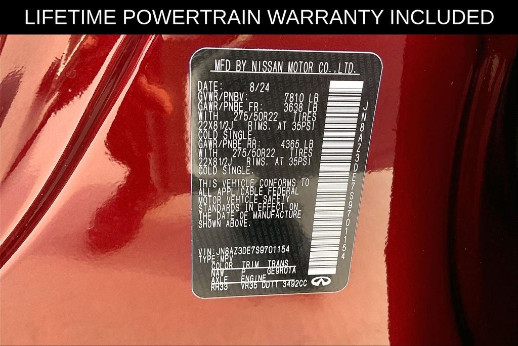 2025 INFINITI QX80 SENSORY