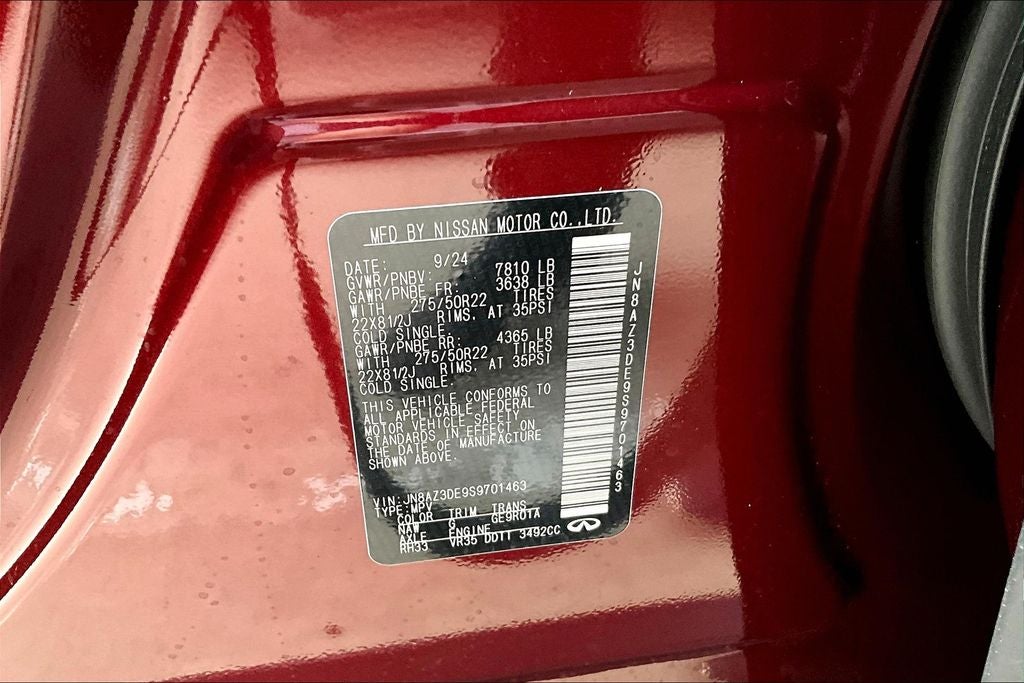 2025 INFINITI QX80 SENSORY