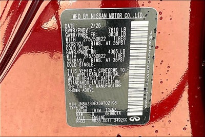 2025 INFINITI QX80 SENSORY