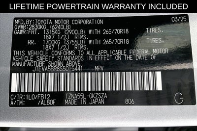 2025 Toyota 4Runner TRD Off-Road