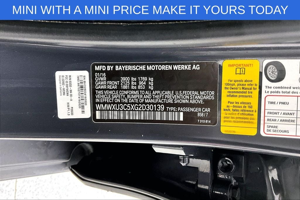 2016 MINI Hardtop 4 Door Cooper S