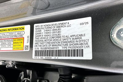2025 Acura TLX Technology Package