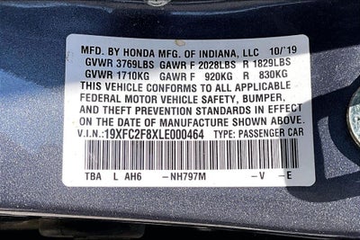 2020 Honda Civic Sport