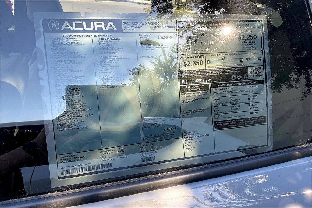 2025 Acura ADX A-Spec Package