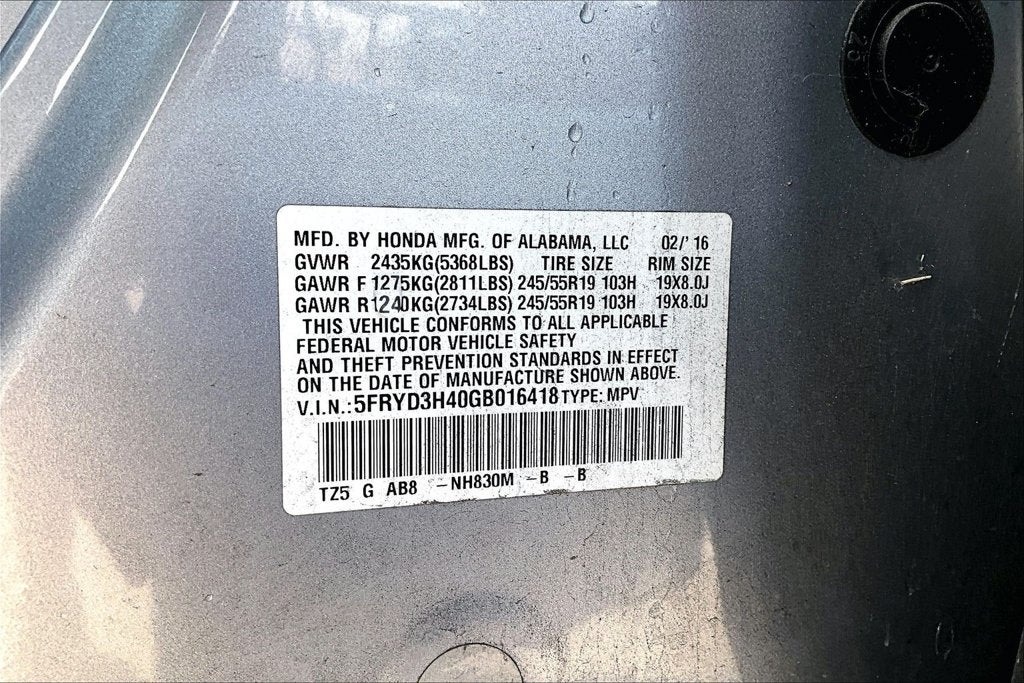 2016 Acura MDX 3.5L