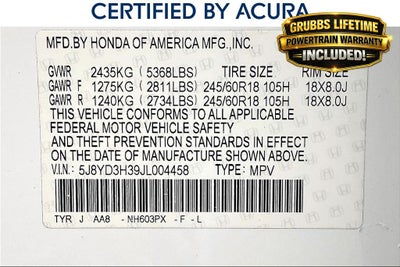 2018 Acura MDX 3.5L
