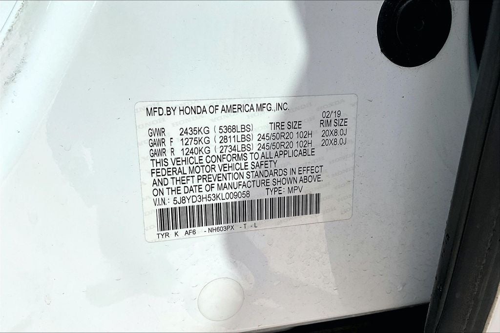2019 Acura MDX 3.5L Technology Package