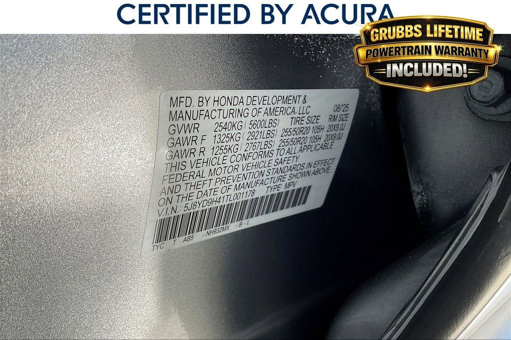 2026 Acura MDX Technology Package