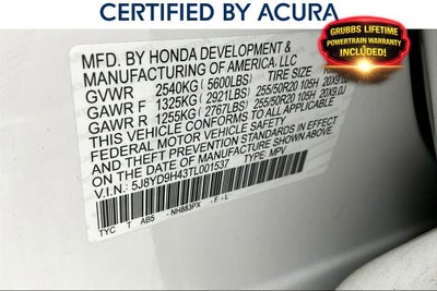 2026 Acura MDX Technology Package