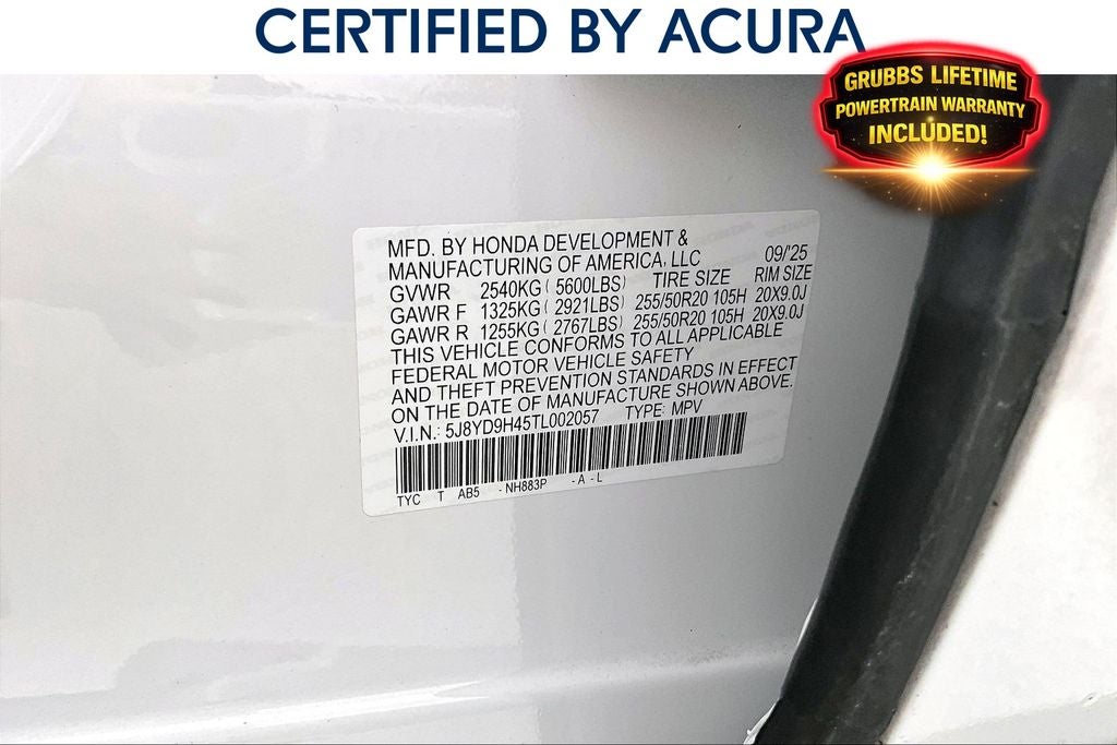 2026 Acura MDX Technology Package
