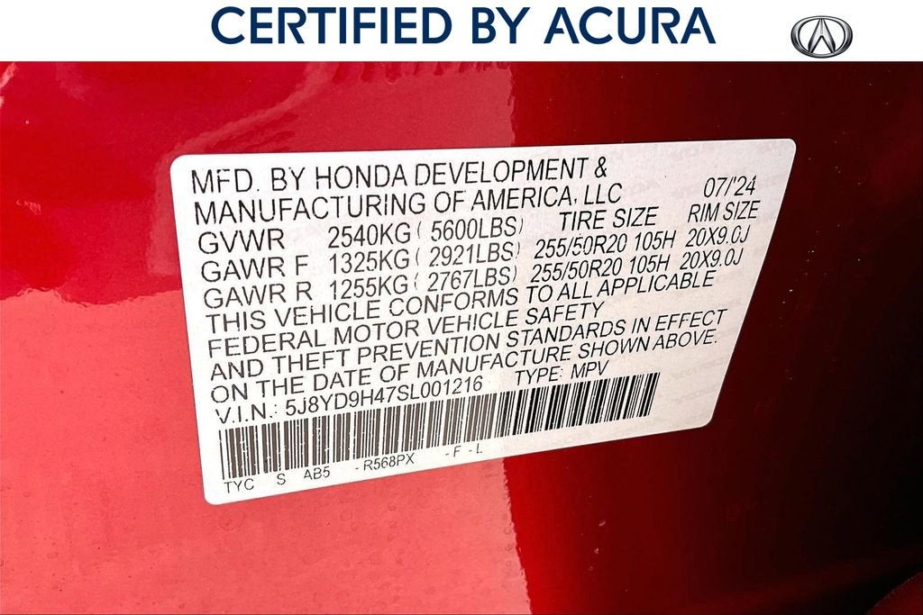 2025 Acura MDX Technology Package