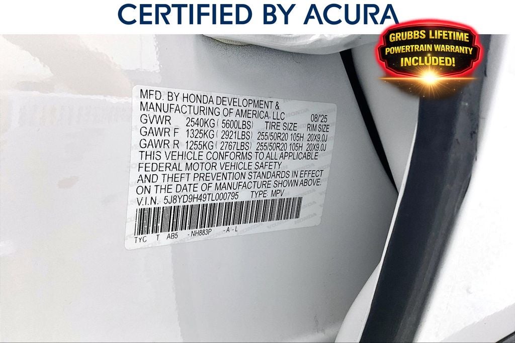 2026 Acura MDX Technology Package