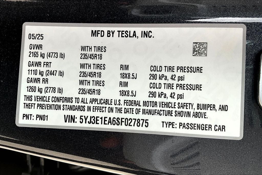 2025 Tesla Model 3 Long Range
