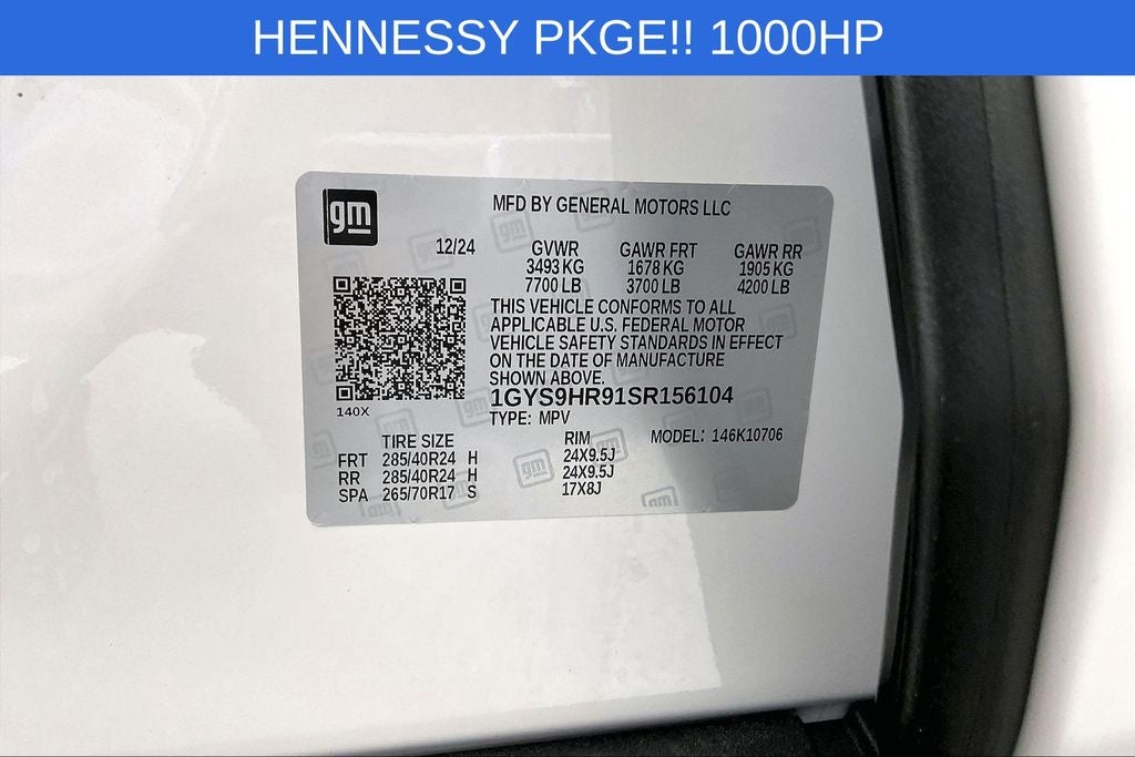 2025 Cadillac Escalade V-Series HENNESSEY PKGE!