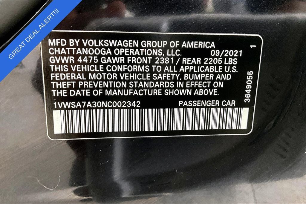 2022 Volkswagen Passat 2.0T SE