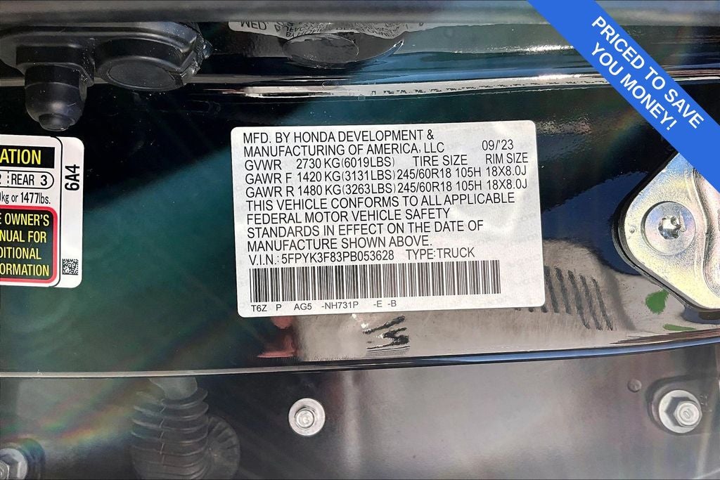 2023 Honda Ridgeline Black Edition