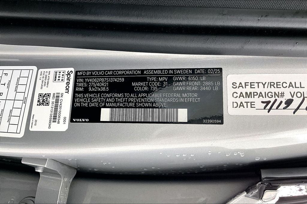 2025 Volvo XC90 B6 Plus 7-Seater 2025.5