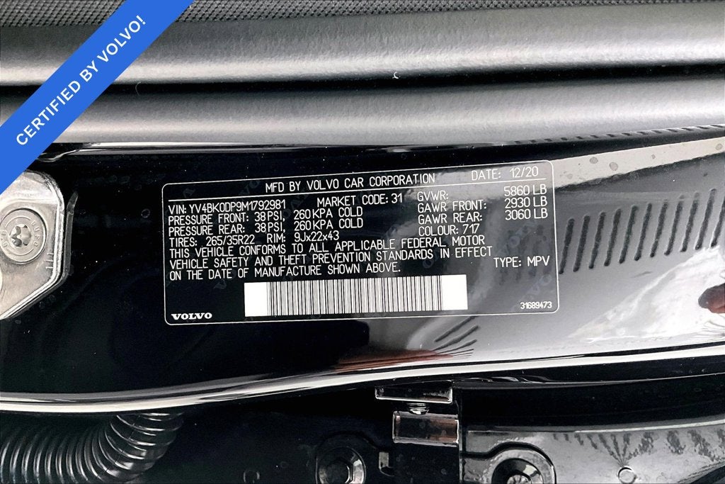 2021 Volvo XC60 Recharge Plug-In Hybrid T8 Polestar