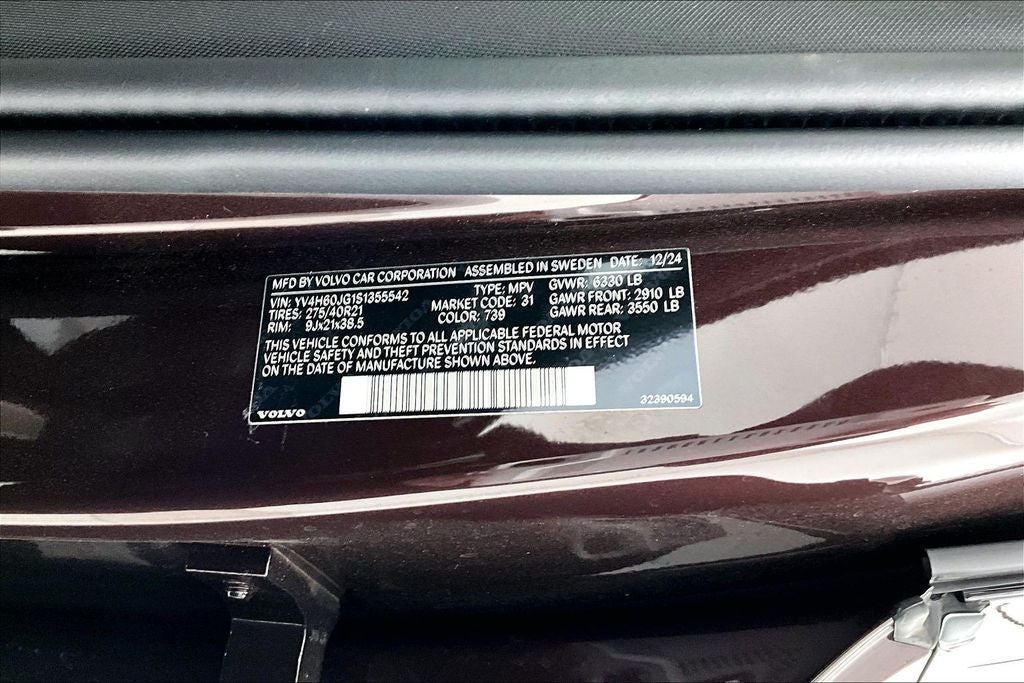 2026 Volvo XC90 Plug-In Hybrid T8 Ultra 6 Passenger 2025.5