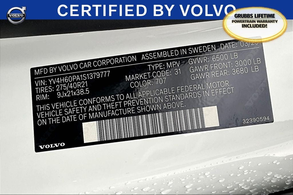 2025 Volvo XC90 Plug-In Hybrid T8 Core 7 Passenger 2025.5