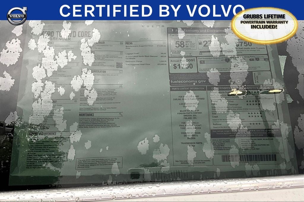 2025 Volvo XC90 Plug-In Hybrid T8 Core 7 Passenger 2025.5