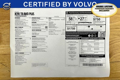 2025 Volvo XC90 Plug-In Hybrid T8 Plus 7 PASSENGER
