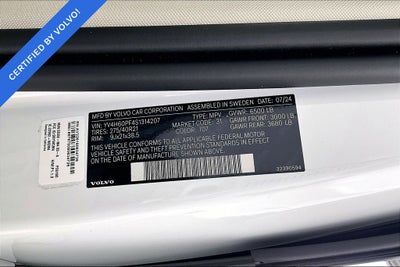 2025 Volvo XC90 Plug-In Hybrid T8 Ultra 7 Passenger