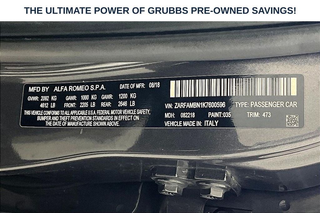 2019 Alfa Romeo Giulia Ti Sport